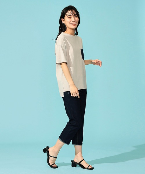 「C17」 クロップドパンツ MEDIUM グレー レディース_画像5