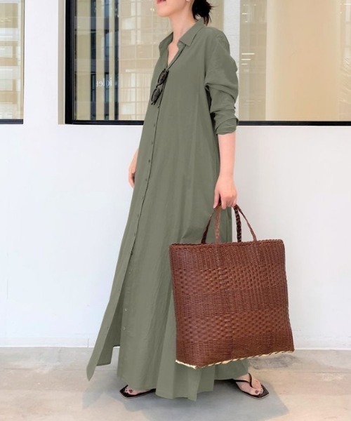 「cammie」 シャツワンピース M ブラック レディース_画像2