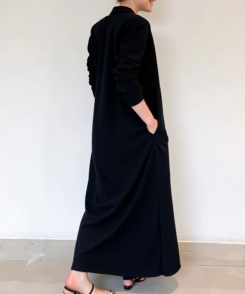 「cammie」 シャツワンピース M ブラック レディース_画像6