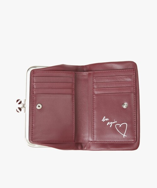 agnes b.（アニエスベー） 二つ折り 二つ折り財布 財布 レザー がま口