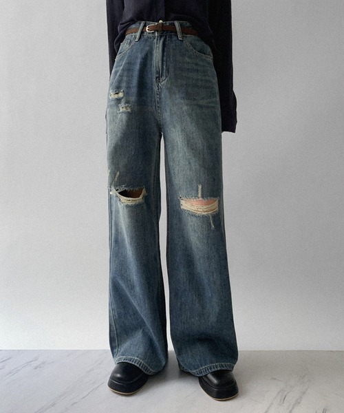 「on:nue」 デニムパンツ MEDIUM ブルー レディース_画像7