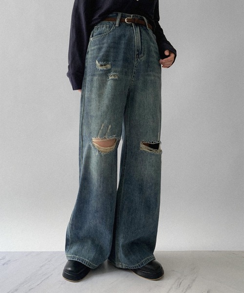 「on:nue」 デニムパンツ MEDIUM ブルー レディース_画像9