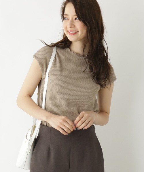 Tシャツ Tシャツ コットン混シワテレコフレンチスリーブトップス Zozotown Paypayモール店 通販 Paypayモール