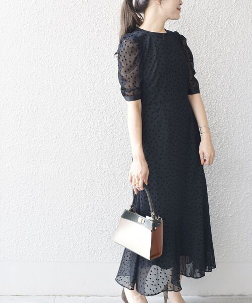 ships little black パーティードレス ワンピース black:ドット 