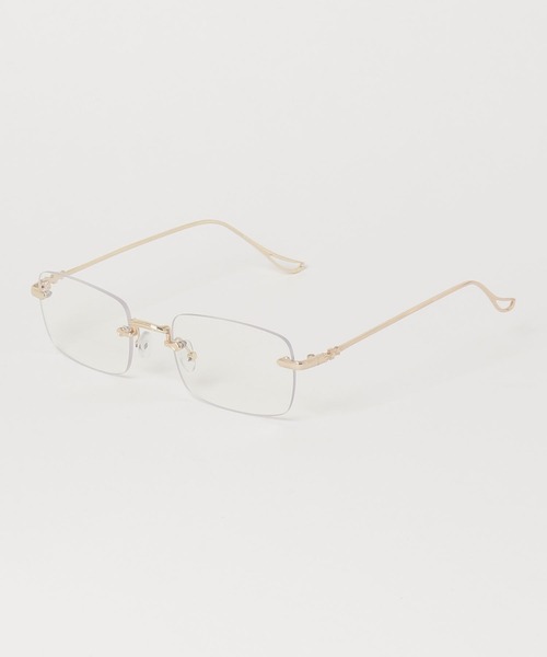 【Grunge Glasses リムレス 伊達メガネ key 23ss】 未使用 MEMENTISM 伊達メガネ メガネ 眼鏡 ユニセックスデザイン クリア