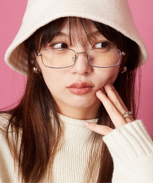 【Grunge Glasses リムレス 伊達メガネ key 23ss】 未使用 BURNER 伊達メガネ メガネ 眼鏡 「OKUOKU 0909」縁無し リムレス