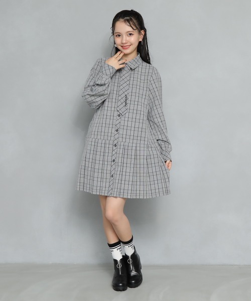 PINKHUNT ワンピース ネクタイ付きワンピース 7543K キッズ 子供