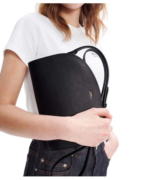 新品 A.P.C. DEMI-LUNE ショルダーバッグ ブラック レザー A.P.C.（アーペーセー） ショルダーバッグ バッグ Demi-Lune バッグ