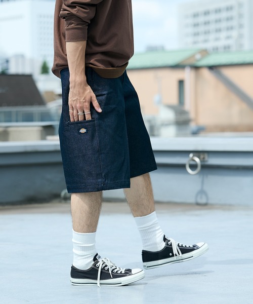 NECOYEP デニムハーフパンツ ルーズフィットジーンズ ショーツ Dickies ジーンズ Dickies/ディッキーズ DENIM MULTI-USE POCKET