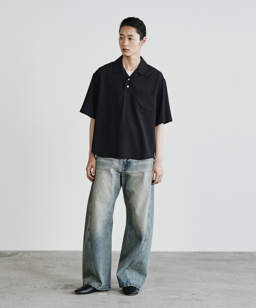 WYM LIDNM シャツ WASHER H/S SKIPPER SHIRT メンズ レディース