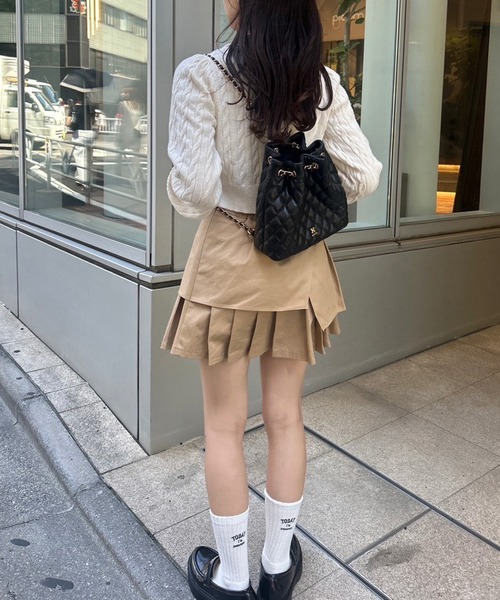 ボックスプリーツスカパン 120 ベージュone after another NICE CLAUP 