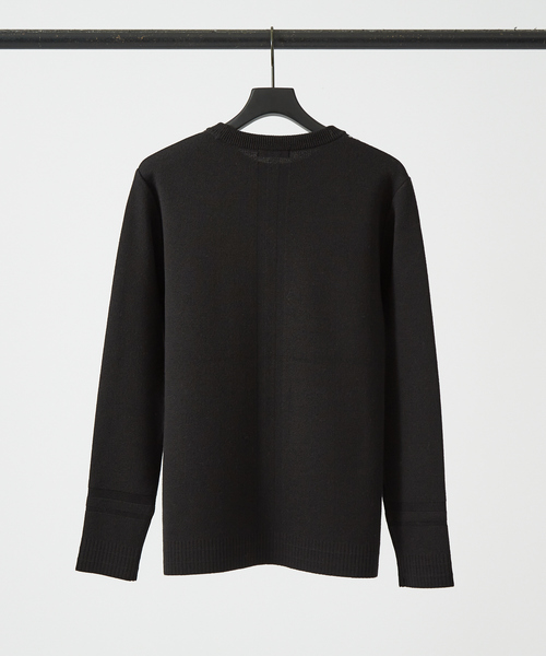 5351 POUR LES HOMMES セーター ニット 変形千鳥ジオメトリックニット 