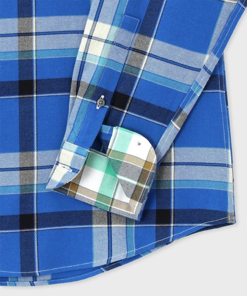 PS Paul Smith チェック柄 半袖シャツ　ペプラム　40 PS Paul Smith チェック柄 半袖シャツ ペプラム 40