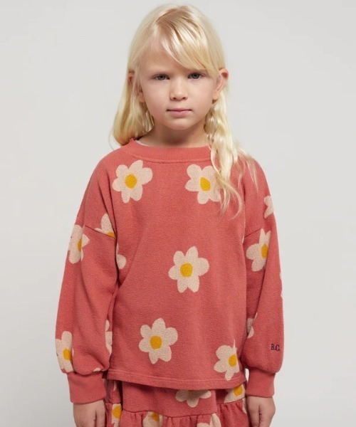 BOBO CHOSES トレーナー Big Flower all over sweatshirt キッズ