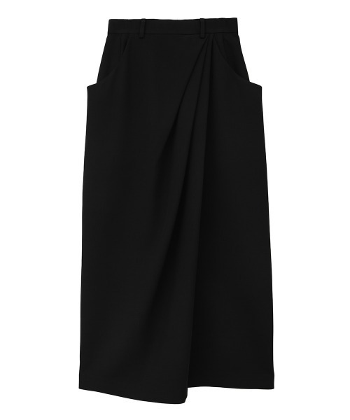 スカート CLANE/クラネ/ASYMMETRY DRAPE SKIRT