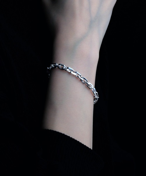 YArKA ブレスレット 「YArKA/ヤーカ」rectangle link sides cut volume