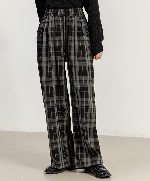 na様確認用 DAY CLOSET パンツ レディース チェック柄ツイルストレート