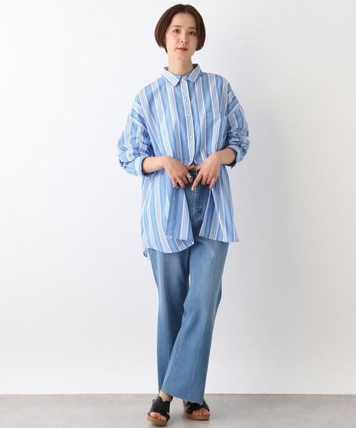 ao出品 LEPSIM ブラウス シャツ ストライプBIGシャツ 108528 レディース