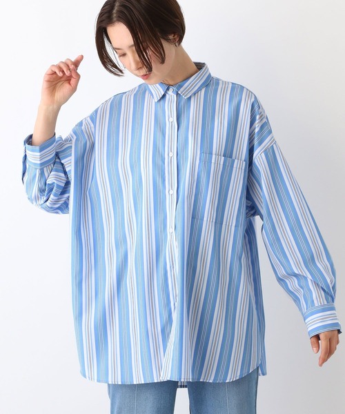 ao出品 LEPSIM ブラウス シャツ ストライプBIGシャツ 108528 レディース