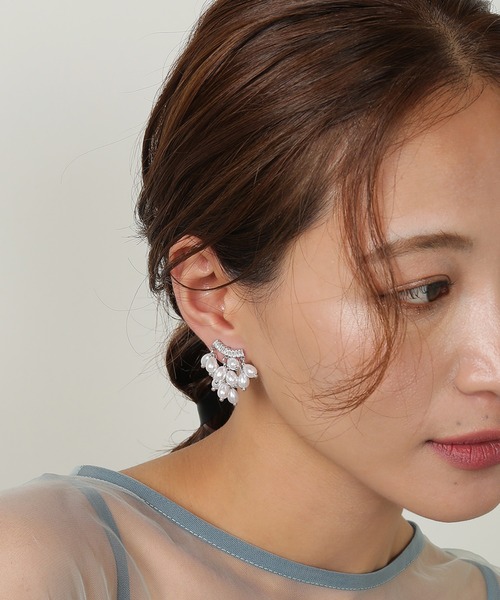 Kana ピアス パール シャンデリア 結婚式 パーティー レディース