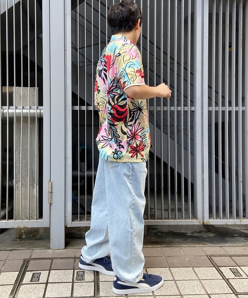 VOLCOM シャツ VOLCOM/ボルコム 半袖シャツ 総柄 フラワー