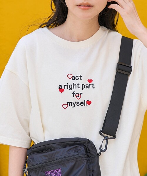 FREAK'S STORE（フリークスストア） tシャツ ミニロゴ ハート刺繍T