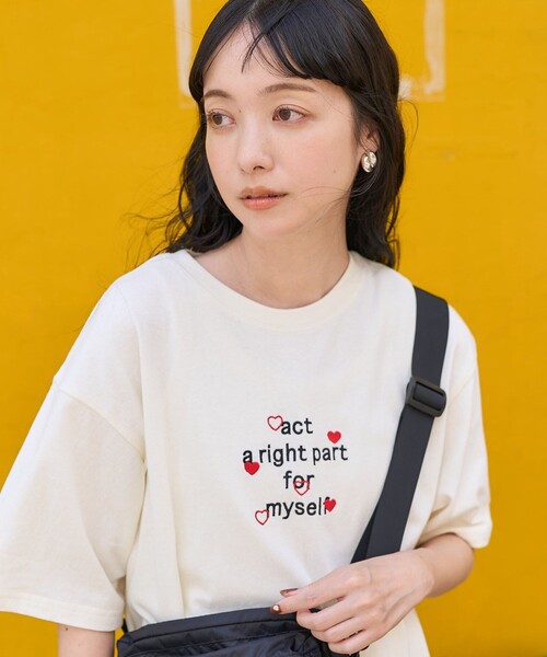 FREAK'S STORE（フリークスストア） tシャツ ミニロゴ ハート刺繍T