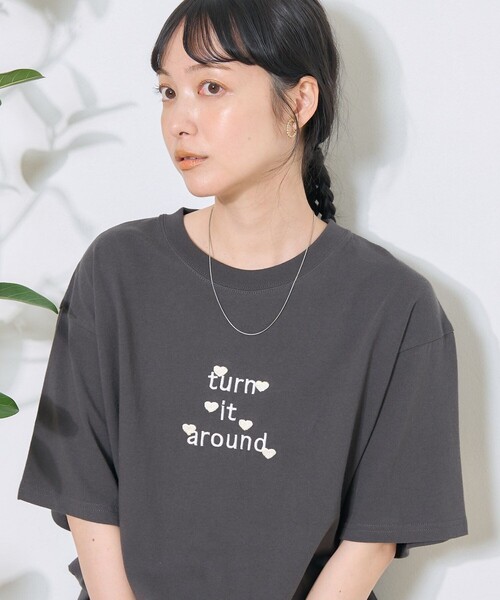 FREAK'S STORE（フリークスストア） tシャツ ミニロゴ ハート刺繍T