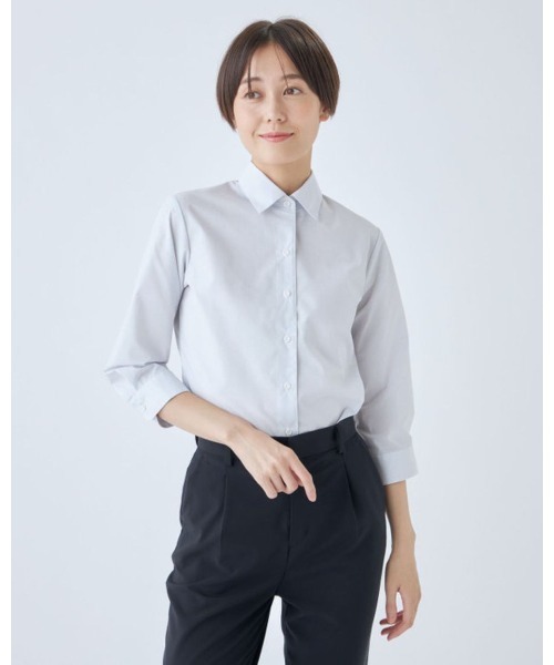 SLY 水色 長袖 ボディスーツ シャツカラー SLY | COLLARED BODYSUIT (ニット ) |SHEL'TTER WEBSTORE
