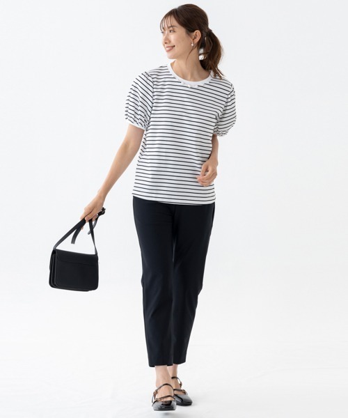 tシャツ 「SONO/ソーノ」パール＆ギャザーパフTEE レディース Sono tシャツ 「SONO/ソーノ」パール＆ギャザーパフTEE