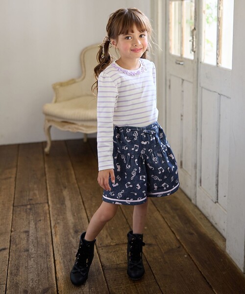 ANY（エニィ） パンツ 音符総柄キュロット キッズ 子供服 女の子