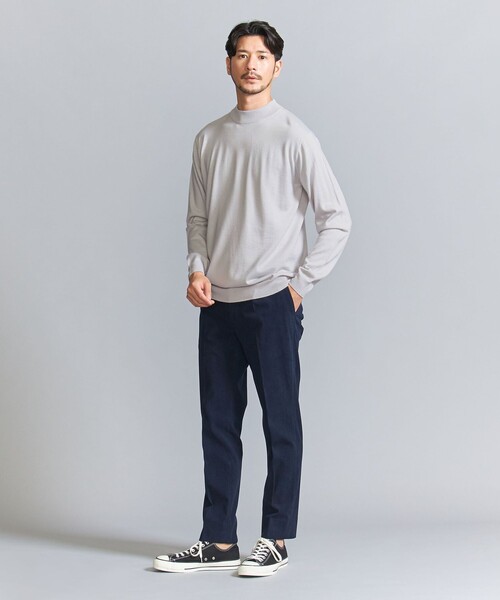 未使用級 2024SS marka ウォッシャブルウール クルーネックニット WARDROBE SMART】マシーンウォッシャブル ウールミックス アゼ
