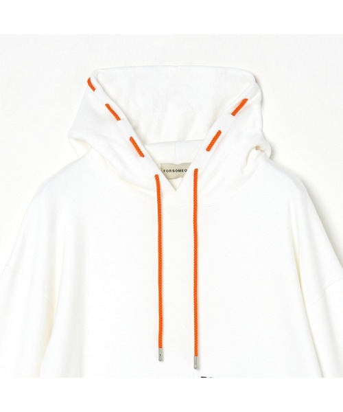 FORSOMEONE」 プルオーバーパーカー 50 オフホワイト メンズ 