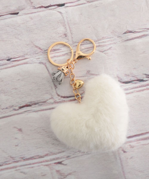 Mayree キーホルダー 「urge select」ふわふわ くすみカラー ハート