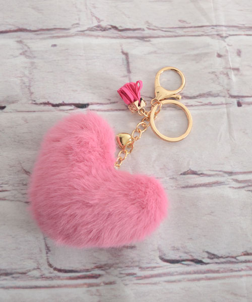 Mayree キーホルダー 「urge select」ふわふわ くすみカラー ハート