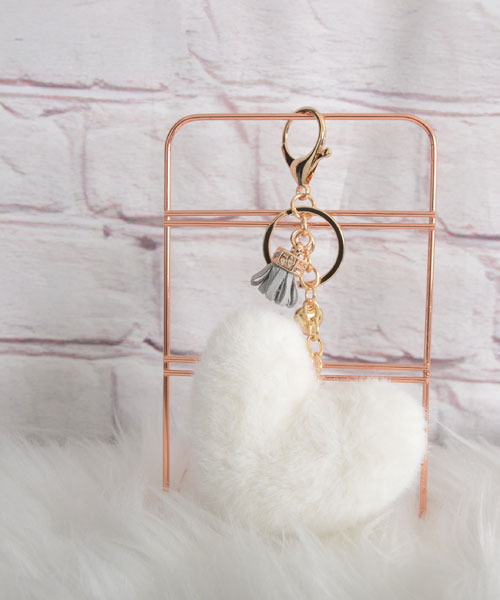 Mayree キーホルダー 「urge select」ふわふわ くすみカラー ハート