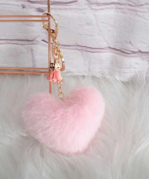 Mayree キーホルダー 「urge select」ふわふわ くすみカラー ハート