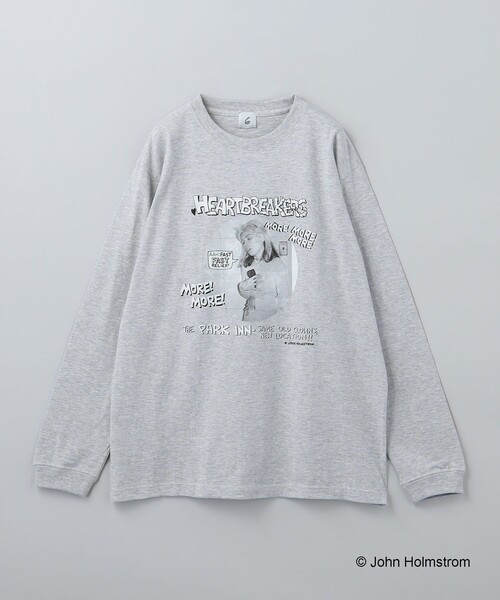 tシャツ Tシャツ 「6(ROKU」JOHN HOLMSTROM HEART BRAKES GRAY Tシャツ 