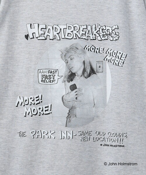 tシャツ Tシャツ 「6(ROKU」JOHN HOLMSTROM HEART BRAKES GRAY Tシャツ 