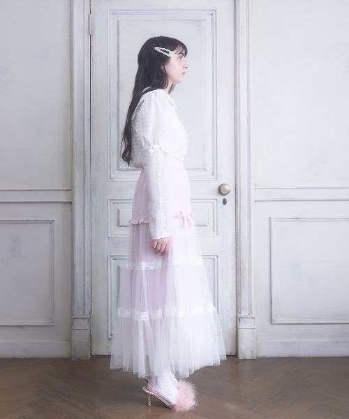 Lolime by mellfy memory ブラウス シャツ fluffy lace sailor 