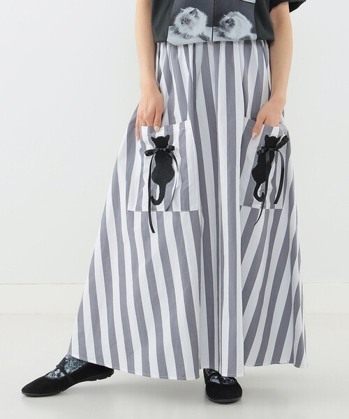 セキネ　バレエスカート　猫柄 mmts スカート 黒猫ストライプ : ZOZOTOWN Yahoo!店 - 通販