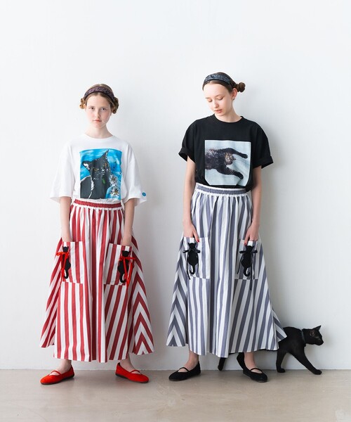 セキネ　バレエスカート　猫柄 セキネ バレエスカート 猫柄