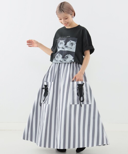 mmts様 mmts スカート 黒猫ストライプ : ZOZOTOWN Yahoo!店 - 通販