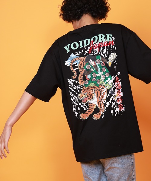 ヨイドレ 半袖Tシャツ ユニセックス YOIDORE 酔いどれ 歌舞伎スケーターTEE 漢字 ルーズシルエット トップス Tシャツ CORPUS SELECT tシャツ 「YOIDORE/酔いどれ」歌舞伎スケーター