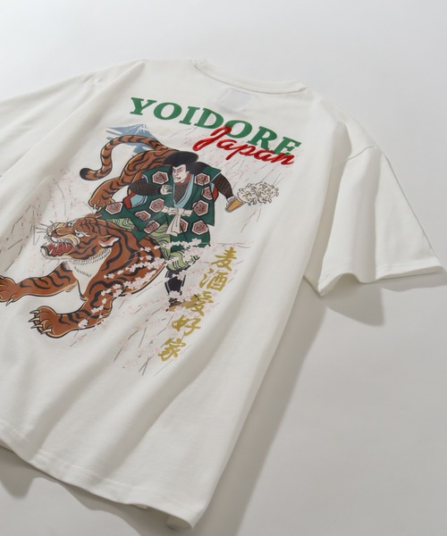 ヨイドレ 半袖Tシャツ ユニセックス YOIDORE 酔いどれ 歌舞伎スケーターTEE 漢字 ルーズシルエット トップス Tシャツ CORPUS SELECT tシャツ 「YOIDORE/酔いどれ」歌舞伎スケーター
