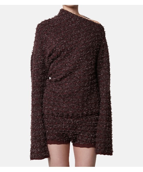 ニット セーター ツイードニットトップス / Tweed Knit Tops レディース