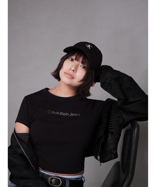 tシャツ メタ CK ベビーTシャツ レディース セール】メタ CK ベビーTシャツ（Tシャツ/カットソー）｜Calvin