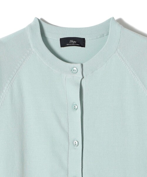 SHIPS カーディガン Primary Navy Label:SUVIN クルーネック