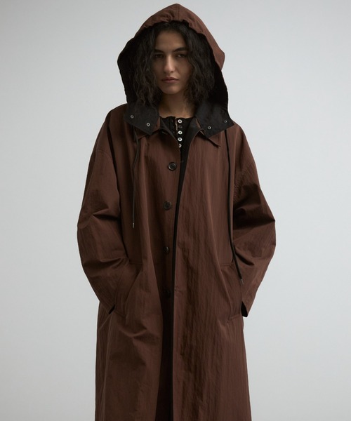 クレドナ credona Pコート ブラウン CREDONA（クレドナ） ブルゾン ジャンバー HOODIE NYLON COAT