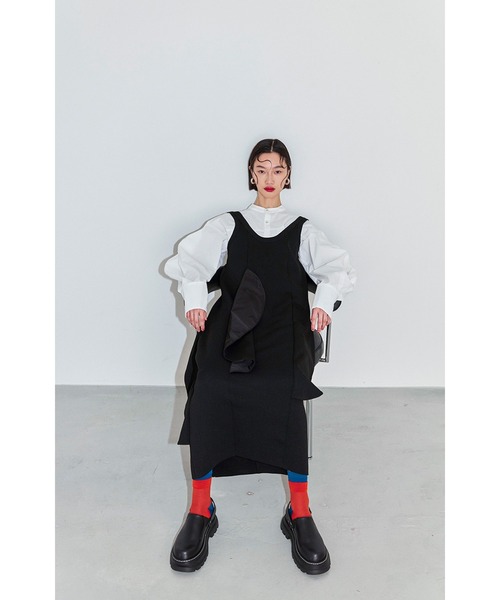 OMMO ワンピース CIRCLE LAYERED DOCKING KNIT OP : ZOZOTOWN Yahoo!店